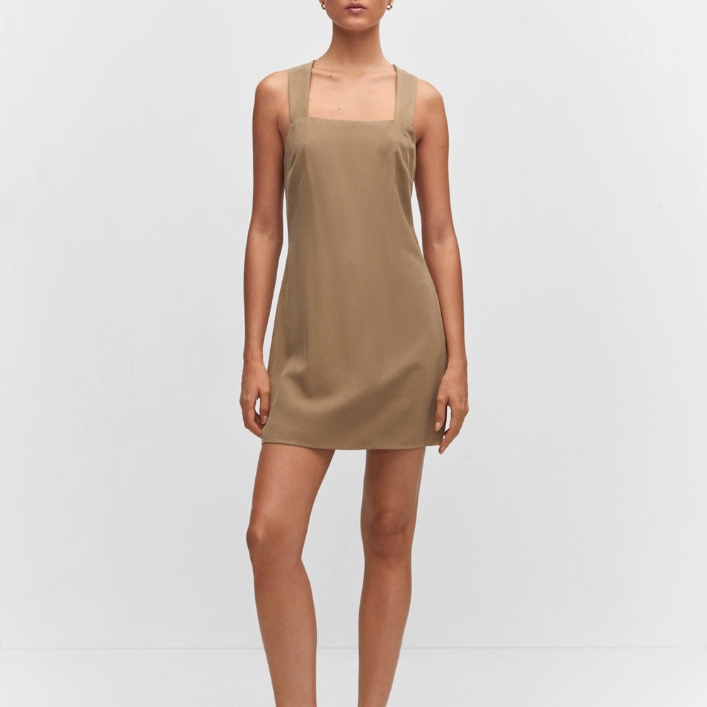 Mango Wrap Back Mini Dress